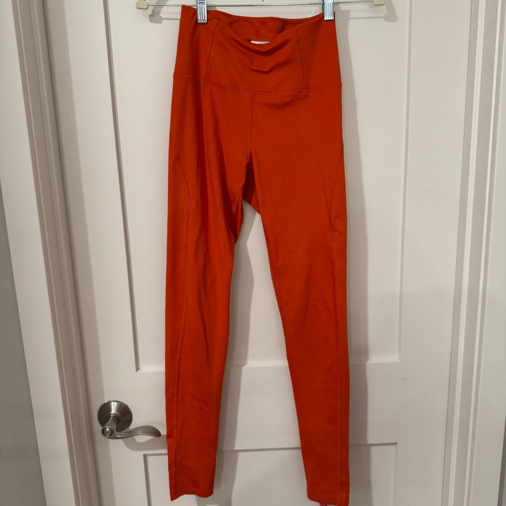 Girlfriend Collective Compressive High-Rise Leggings Orange Size Small #4007